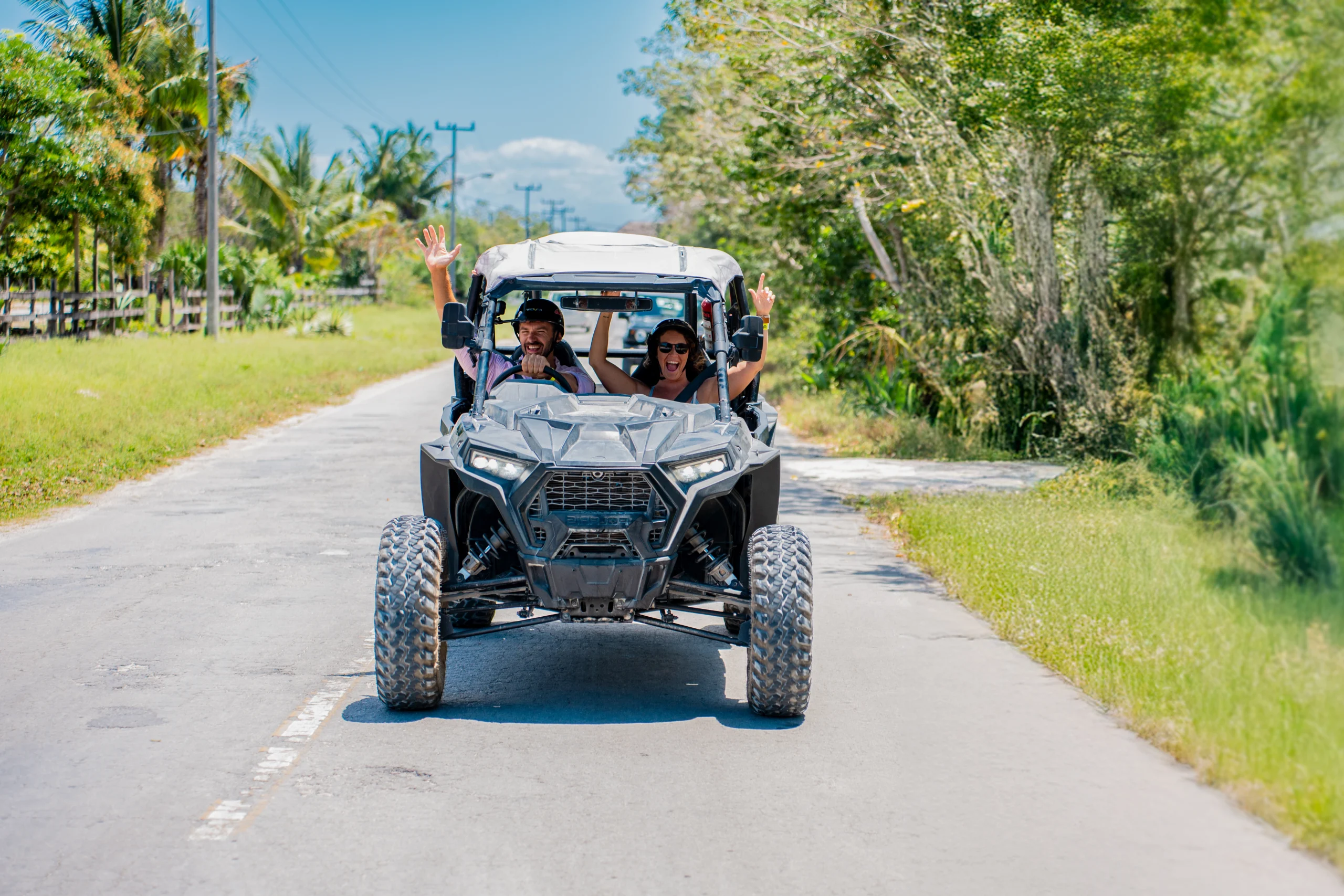 RZR adventure through jungle to El Cedral in Cozumel